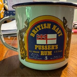 British Navy Pusser's Rum Enamel Mug